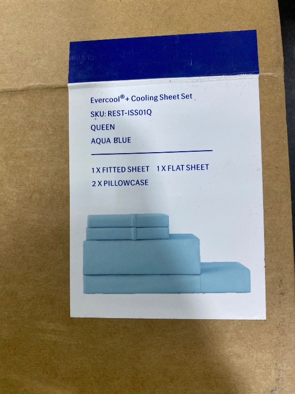 Photo 1 of REST® Evercool®+ Cooling Sheet Set for Hot Sleepers, Queen