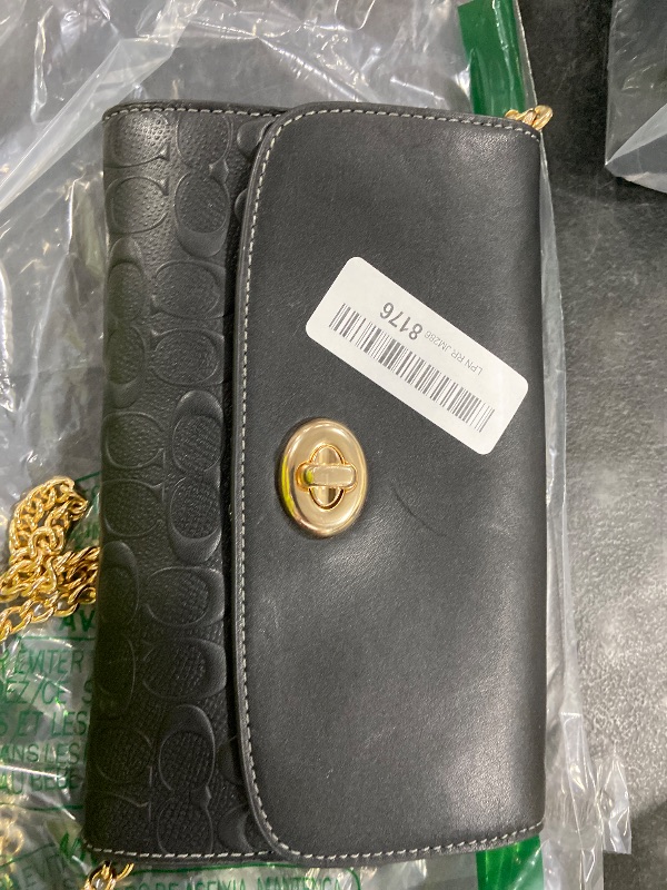 Photo 1 of COACH Signature Leather Chain Crossbody Bag