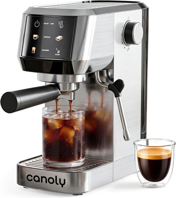Photo 1 of Canoly 2-in-1 Espresso Machine, Cold Brew Maker, 20 Bar Pump, Touchscreen
