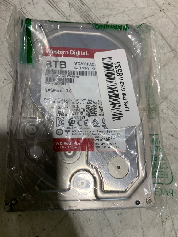 Photo 1 of Western Digital 8TB WD Red Plus NAS Internal Hard Drive