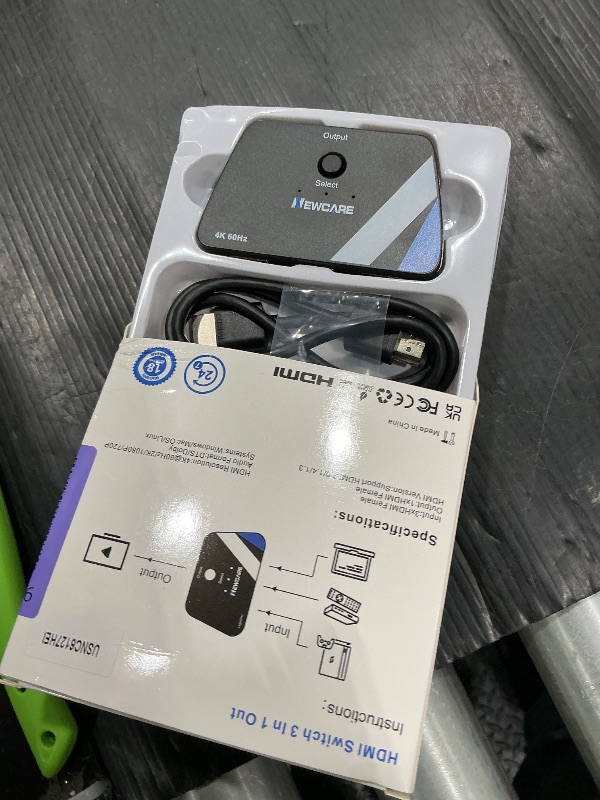 Photo 1 of [Upgrade] HDMI Switch 3 in 1 Out, 4K@60Hz HDMI 2.0 Switch Splitter with 2.6FT Long HDMI Cable, 3-Port HDMI Switcher Selector, Supports 4K 30Hz 3D 1080P HDCP2.2 for PS5 Xbox DVD Player Fire Stick PC