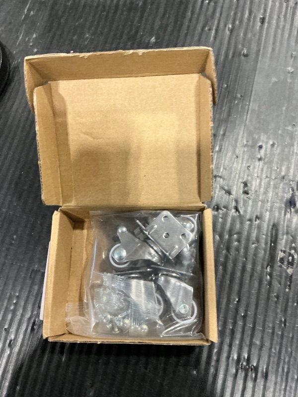 Photo 1 of 1 Inch Small Caster Wheels Set of 4, L-Bracket Casters Low Profile Side Mount Casters, Swivel Rubber Castors for Furniture, Underbed Drawer, DIY Project, Capacity Lbs: 97 Lbs (with 2 Brakes)