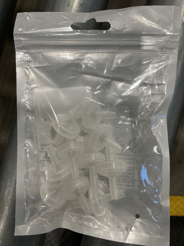 Photo 1 of 1/4 inch Plastic Check Valve, 10 Pack Aquarium Check Valve One Way Valves for Fuel, Oil, Water, Air (1/4 inch)