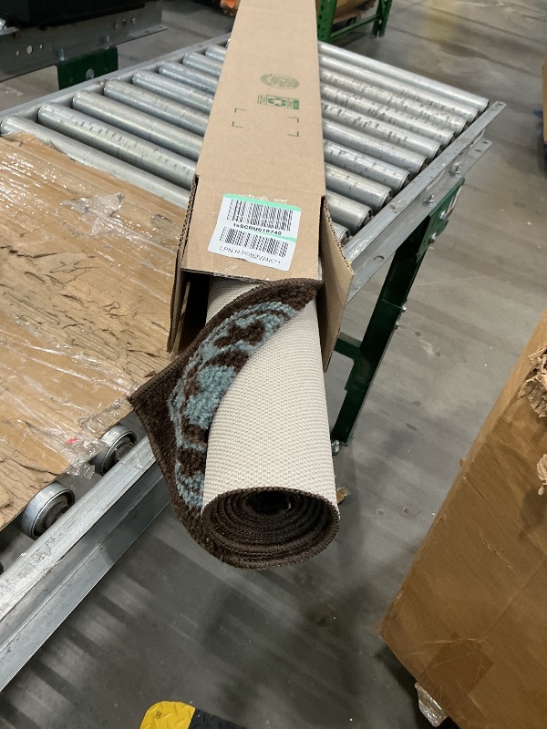 Photo 1 of ***Stock Photo Reference*** SAFAVIEH Area Rug 8x10 - Chelsea Collection - Large - Brown & Blue, Hand-Hooked Wool, French Country Design, Ideal for Living Room, Bedroom, Office, Dining Space (HK715A)