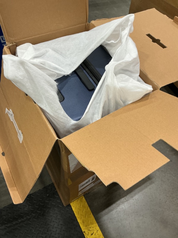 Photo 1 of [CLERK NOTES] LEVEL8 Trunk Luggages, 28 Inch Luggage with Spinner Wheels, Luminous Textured Checked Large Hard Shell Lightweight with Tsa Lock, Navy