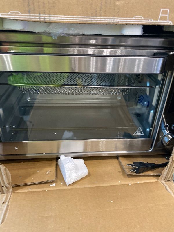 Photo 1 of [MINOR DAMAGE & NONFUNCTIONAL] OLIXIS Air Fryer Toaster Oven Combo Extra Large with Smart Probe, 29.6QT Oven Countertop 12 Functions in 1, 7 Accessories Included, Stainless, Up to 450°F