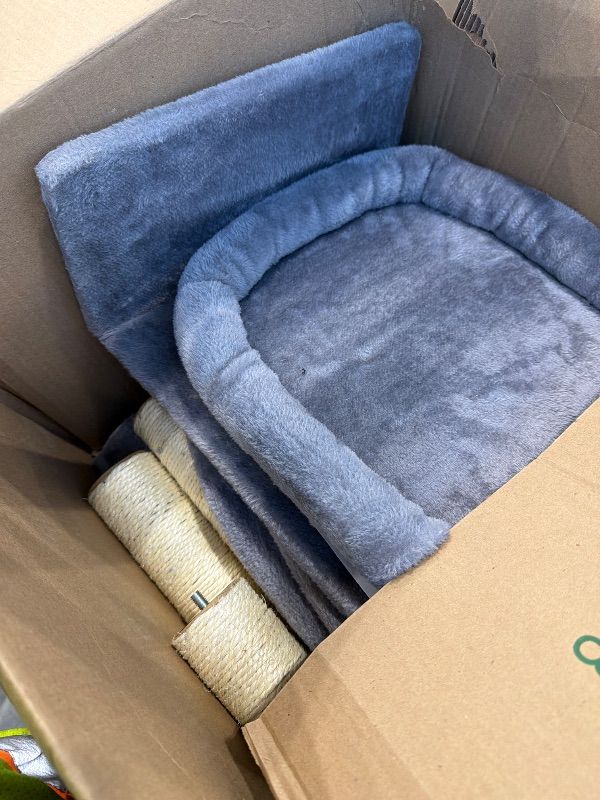 Photo 1 of **UNTESTED**
YUNIQUE Cat Tree with Cat Condo and Big Hammock, Grey