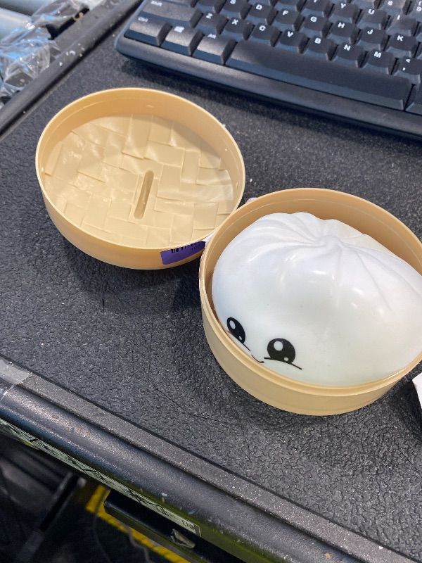 Photo 1 of [COLOR: WHITE] [USED] Dumplings Squishy Stress Balls Fidget Sensory Toy Mystery Dumplings Squishy Soft Squeeze Decompression Dough for Adults