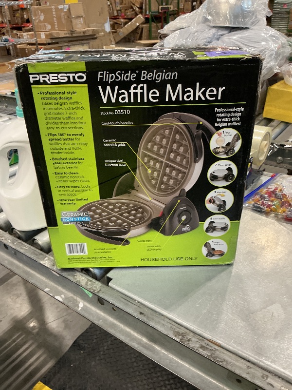 Photo 1 of [HEAVILY USED] Presto 03510 Ceramic FlipSide Belgian Waffle Maker
