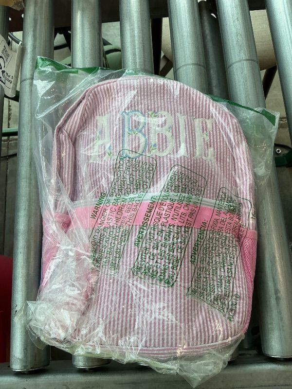Photo 1 of [CLERK NOTES] BLANKSMALL Toddler Backpack, Seersucker Small Kids Backpack, Classic Mini Preppy School Preschool Kindergarten Children Bag 12" H x 9.5" W for 2-5 Years (Pink)