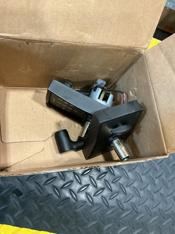 Photo 1 of **MISSING PARTS**
SCHLAGE Touch Century Lock with Broadway Lever (Matte Black) FE695 CEN 622 BRW
