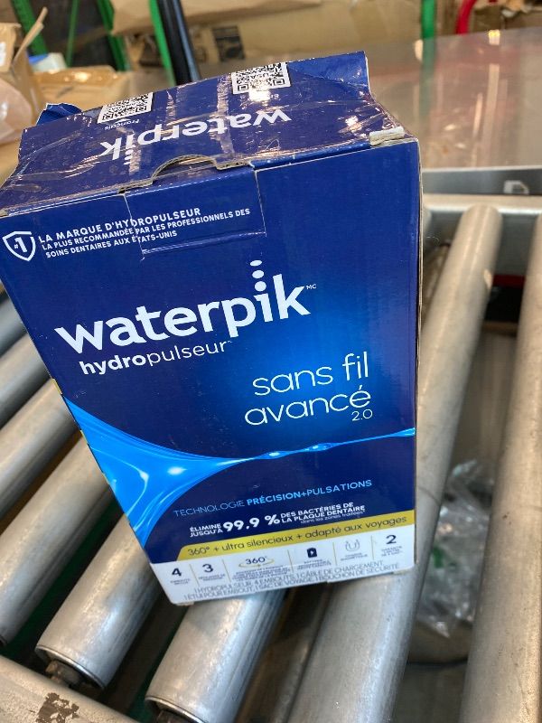 Photo 1 of *MISSING PARTS - see clerk notes*
Waterpik Cordless Advanced 2.0 Water Flosser For Teeth, Gums, Braces, Dental Care With Travel Bag and 4 Tips, ADA Accepted, Rechargeable, Portable, and Waterproof, Black WP-582, Packaging May Vary