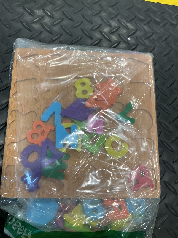 Photo 1 of [MISSING PARTS] Wooden Puzzles for Toddlers, 3pack Alphabet Shape Puzzles for Kids 3 Wooden Montessori Toddler Alphabet Number Shape for Kids 3 Years Old Boys & Girls