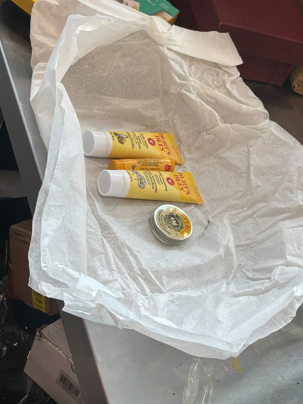 Photo 1 of [Missing 1 Tube] Burt's Bees Mothers Day Gifts Ideas - Essentials Everyday Set, 5 Travel Size Products - Deep Cleansing Cream, Hand Salve, Body Lotion, Foot Cream and Original Lip Balm