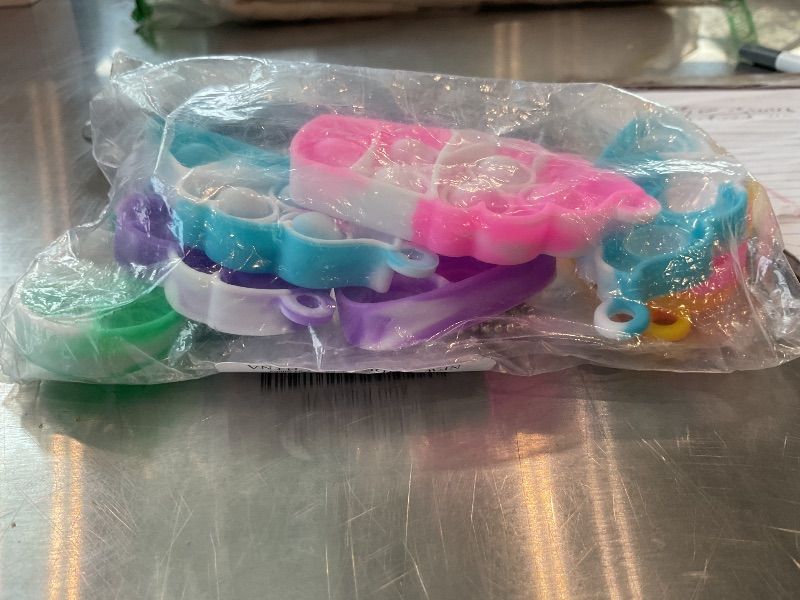 Photo 1 of [See Live photos] 7Pcs Mini Ice Cream Pop Keychain Fidget Toys, Ice Cream Party Favors Supplies, Silicone Mini Pop Toys Birthday for Kids Anxiety Stress Reliever for Adults