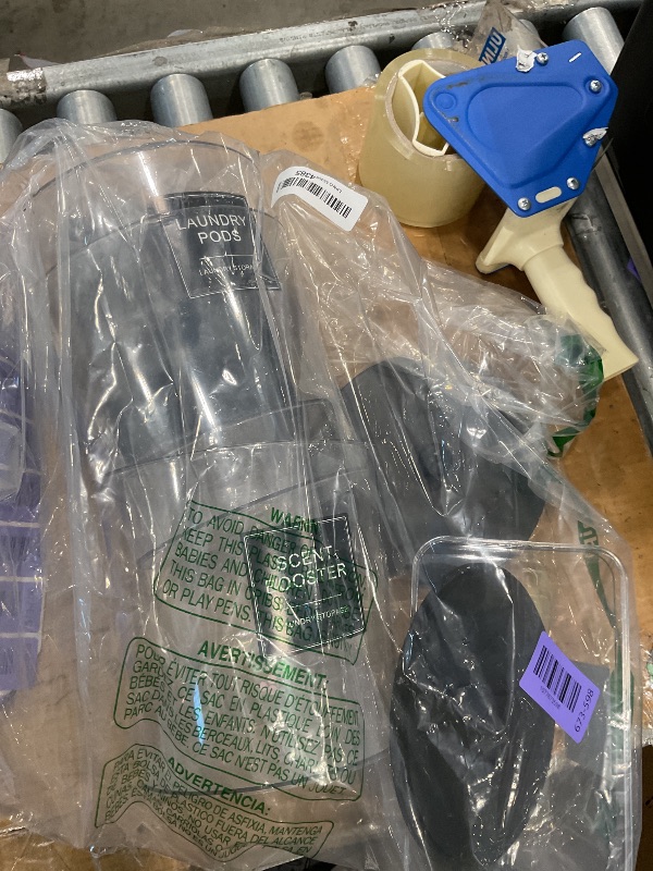 Photo 1 of ***MISSING PARTS*** SACIOVEE Laundry Pods Container & Dryer Sheet Holder, Laundry Room Organization and Storage Jars with Lids, Labels & Scoops for Powder Detergent Scent Booster, Black Lid