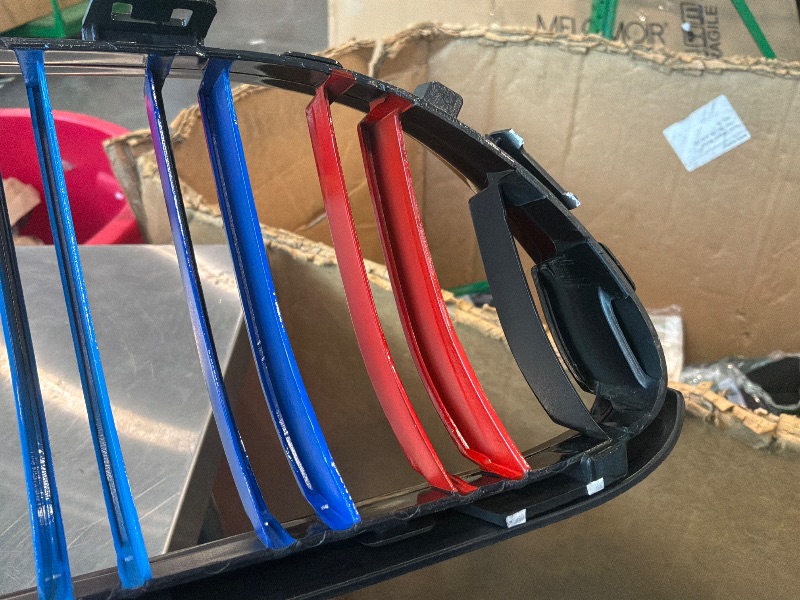 Photo 1 of [Left Panel has clips broken off] BILLDIO E92 Grille - Front Kidney Color Grill Compatible with 2010 2011 2012 2013 BMW E92 E93 LCI Coupe 320i 328i 335i,Double Slats 2Pcs