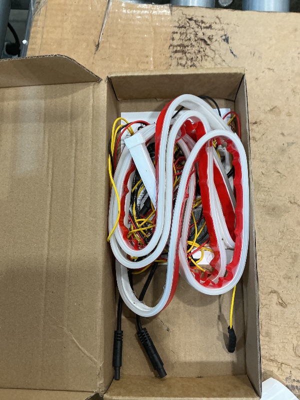 Photo 1 of **UNTESTED**
DREAMOTOR 71 Inch Led Hood Light Strip, White Dynamic Car LED Hood Strip Lights with Fuse Protection, Turn Signal Lamp, Universal Exterior Daytime Running Light Strip for Cars, SUVs, Trucks