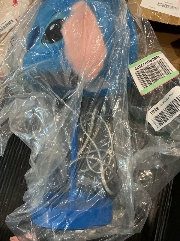 Photo 1 of **UNTESTED**
Disney Stitch Plush Table Lamp,15.5" Figural Lamp with Soft Shade & Pull Chain,Kids Bedroom or Nursery Nightstand Light,Blue