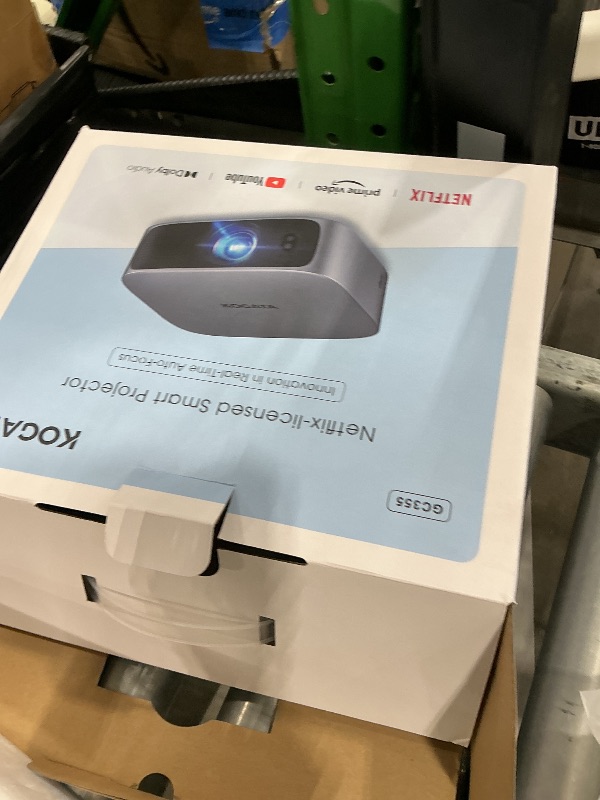 Photo 1 of [Short Throw/1200ANSI/Built in Apps] Projector 4K with WiFi and Bluetooth, TOF Auto Focus Keystone Smart Projector for Dolby Audio Home Theater Movie, Kogata Outdoor Projector Portable Ceiling