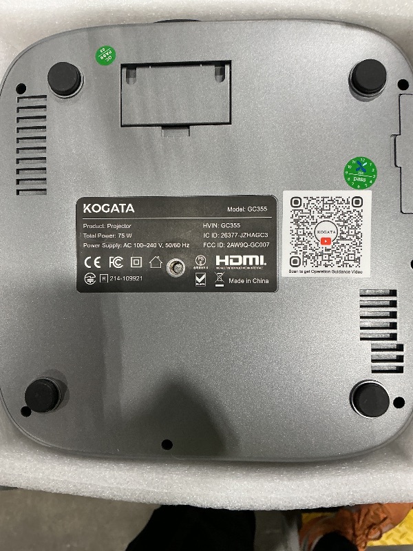 Photo 1 of [Short Throw/1200ANSI/Built in Apps] Projector 4K with WiFi and Bluetooth, TOF Auto Focus Keystone Smart Projector for Dolby Audio Home Theater Movie, Kogata Outdoor Projector Portable Ceiling