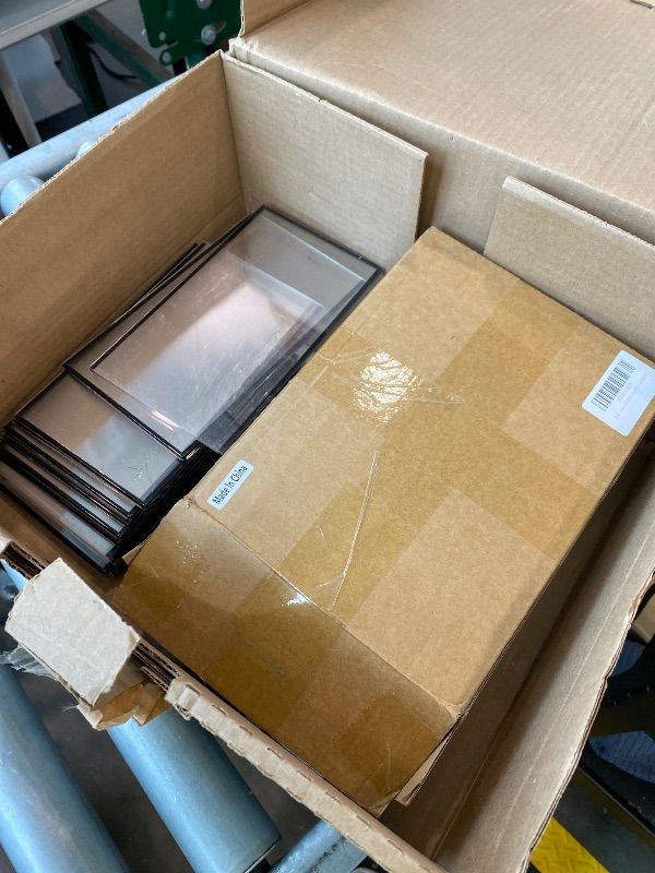 Photo 1 of [DAMAGED] 15 Pack Acrylic Sign Holder 4x6, Wedding Black Frame Table Number Holders Vertical, Clear Picture Frames Flyer Stands Tables Menu Holder, Double Photo Paper Display Holder for Party, Home, Office