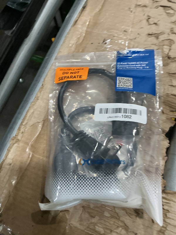 Photo 1 of [ETL Listed] Cable Matters 2-Pack 16 AWG 360° Rotating Flat Plug Short Extension Cord - 1ft, 13A/1625W, Low Profile 3 Prong Power Extension Cords, NEMA 5-15P to NEMA 5-15R, Black