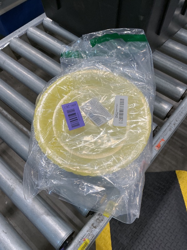 Photo 1 of **MISSING PARTS - 5 plates**
HEIPINIUYE 50 Pieces Yellow Paper Plates 9 Inch Light Yellow Scalloped Plates Disposable Dinner Plates for Wedding Baby Shower Birthday Fall Party Dessert Plate