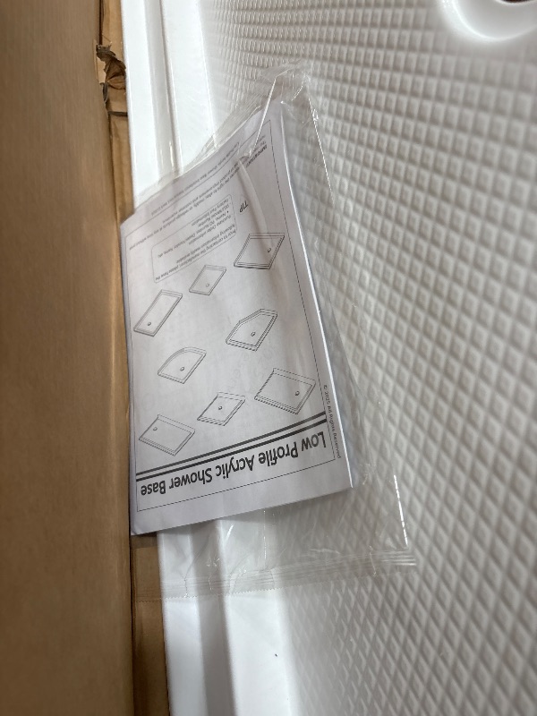 View 6 of *** CHECK COMMENTS***.  DreamLine 36 in. D x 48 in. W x 76 3/4 in. H Center Drain Acrylic Shower Base and QWALL-5 Backwall Kit In White, DL-6193C-01