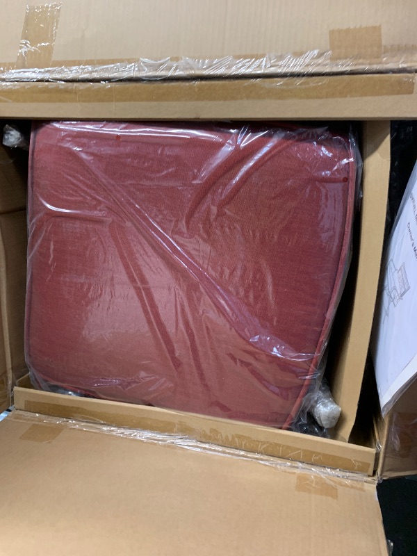 Photo 1 of **ONLY 1 CHAIR IN BOX** Montclair High-Dining Counter-Height Swivel Chairs, Set of 2, in Chili Red