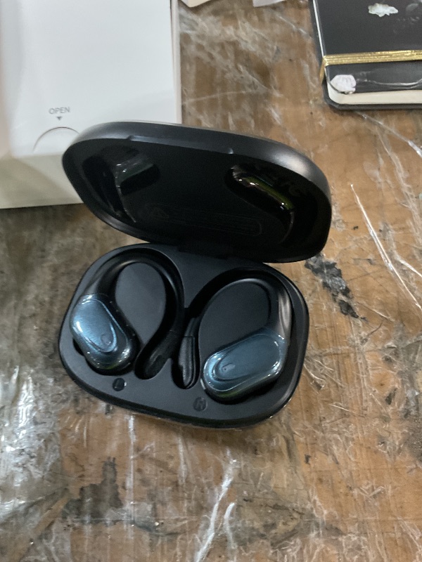Photo 1 of  Wireless Earbuds, Sports Bluetooth Headphones, 80Hrs Playtime Ear Buds with LED Power Display, Noise Canceling Headset, IPX7 Waterproof Earphones for Workout/Running (Black)