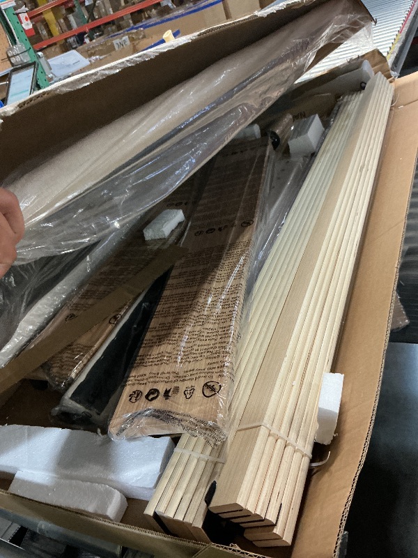 Photo 1 of ***MISSING PARTS***
VECELO Queen Size Bed Frame Upholstered Platform Beds with Height-Adjustable Cotton and Linen Headboard, Heavy Duty Wood Slats, 6" Under-Bed Space, Noise-Free, No Box Spring Needed, Easy Assembly