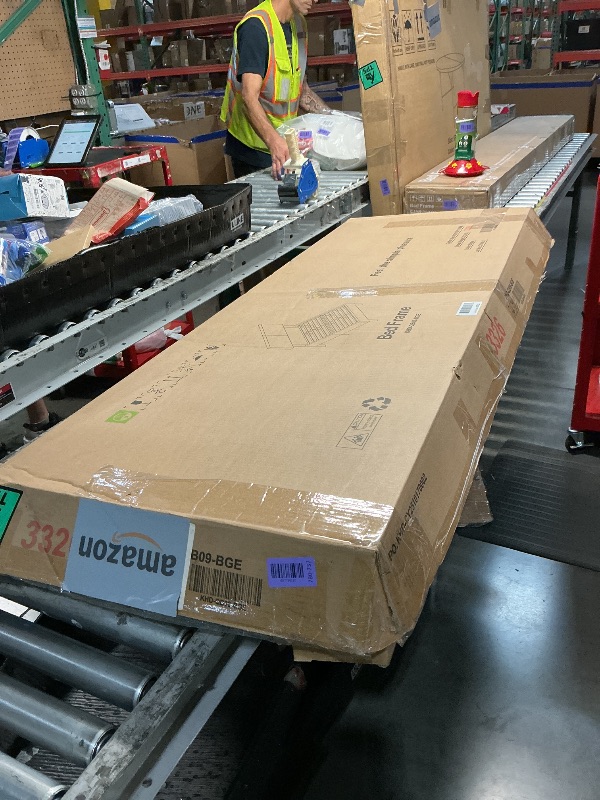 Photo 1 of ***MISSING PARTS***
VECELO Queen Size Bed Frame Upholstered Platform Beds with Height-Adjustable Cotton and Linen Headboard, Heavy Duty Wood Slats, 6" Under-Bed Space, Noise-Free, No Box Spring Needed, Easy Assembly