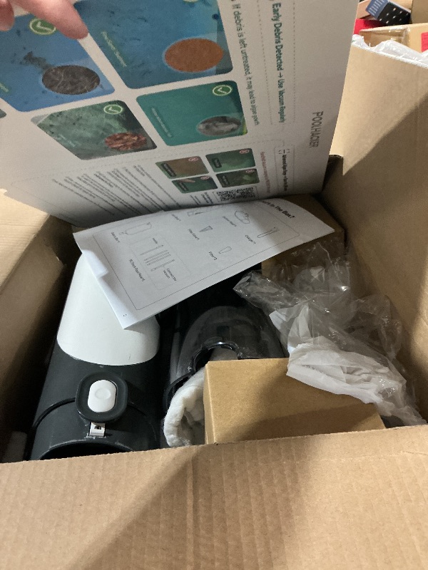 Photo 1 of [Patent] POOLHACKER Cordless Handheld Pool Vacuum for Above Ground Pool & Inground Pools, Pool Vacuum Cleaner Flexible Head for Curved, 18.5 GPM Strong Suction, 1-Click Debris Emptying, Rechargeable