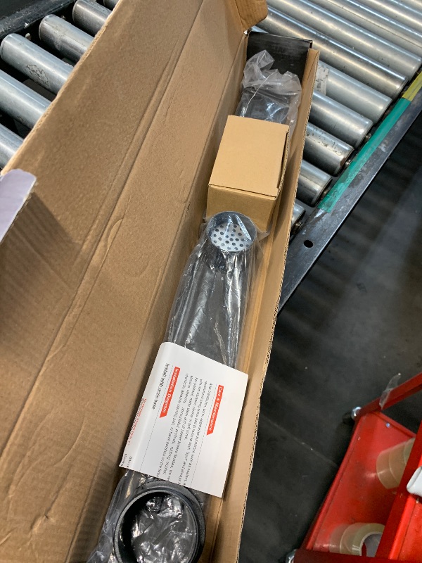 Photo 1 of ***MISSING PARTS***EXF 24" Matte Black Linear Shower Floor Drain with Dual Tile Insert Cover & Fast Water Flow, 304 Stainless Steel for Bathroom CUPC Certified