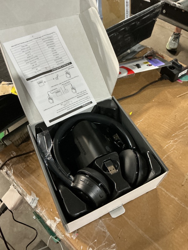 Photo 1 of (Upgraded Version) Wireless Headset, Bluetooth Headset with Noise Cancelling Microphone, Best Headphones with Mic Mute & USB Dongle for PC/Computer/Laptop/Cell Phones/Remote Work/Call Center