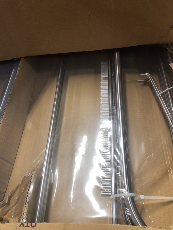 Photo 1 of ***ONE BAR DAMAGED***
SONGMICS Clothes Drying Rack, Foldable 2-Level Laundry Drying Rack, Free-Standing Laundry Airer, with Height-Adjustable Wings, 33 Drying Rails, Sock Clips, Silver and White ULLR053W01V1