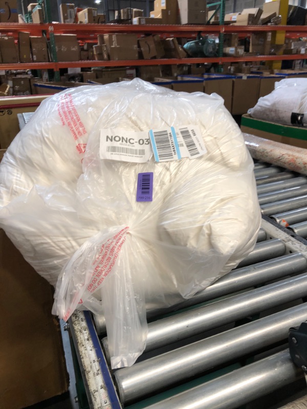 Photo 1 of ***DAMAGED - SEE NOTES/PICTURES*** SAVORI Set of 2 Down and Feather Throw Pillow Inserts 28x28 Soft Fluffy Pillow Inserts with 100% Down-Proof Cotton Cover, Decorative Square Cushion Inner for Sofa Couch Bed-White