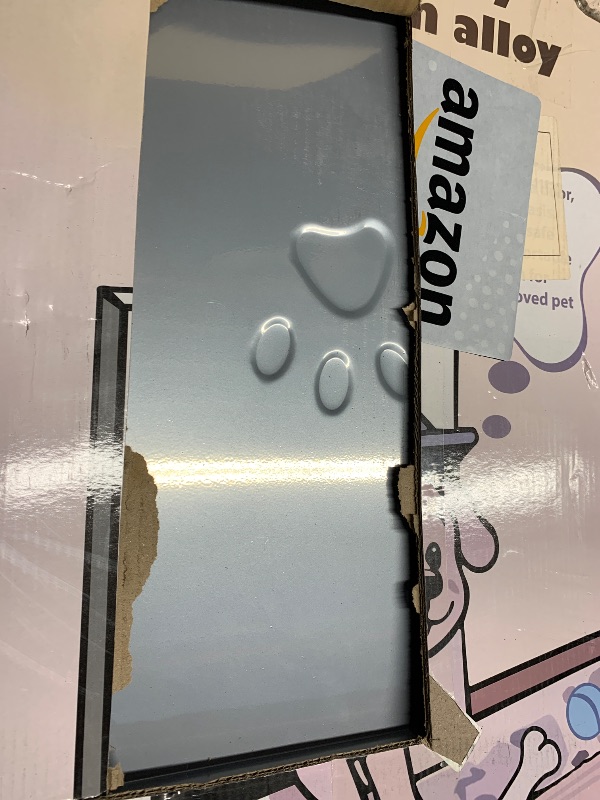 Photo 1 of [Petoasis] 3-Flaps Heavy-Duty Dog Door for wall, Rust Proof Aluminum Alloy Frame, Extreme Weather Dog Door Can Block Wind, Snow, and Rainwater Intrusion (Silvery White, Large for Wall)