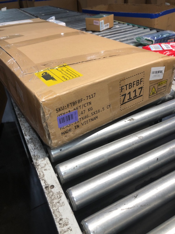 Photo 1 of ***PARTIAL SET - PRICE ADJUSTED*** VASAGLE Queen Bed Frame with 51.4 Inch Tall Storage Headboard, Bed Frame Queen Size with 4 Storage Drawers on Wheels, LED Lights, Charging Station, No Box Spring Needed, Modern, Dark Gray URMB891G02