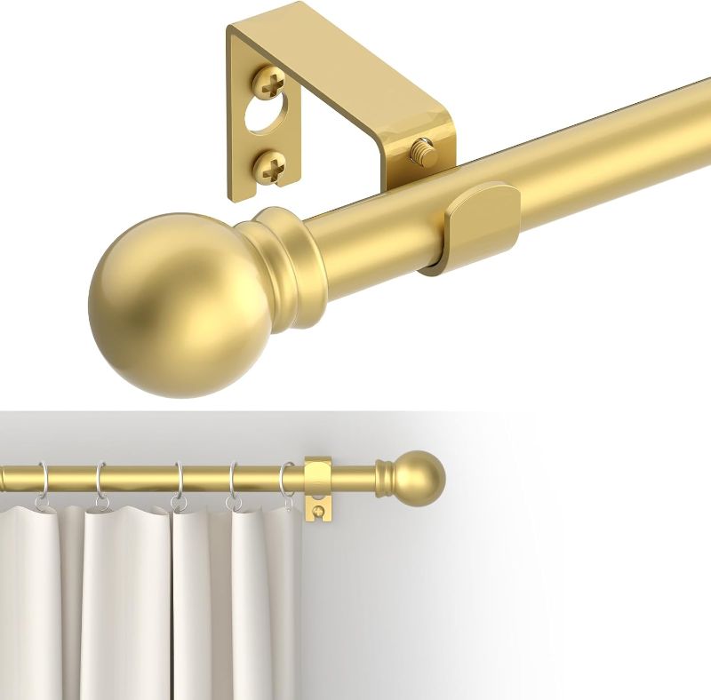 Photo 1 of ***STOCK PHOTO FOR REFERENCE ONLY***   gold curtain rod 