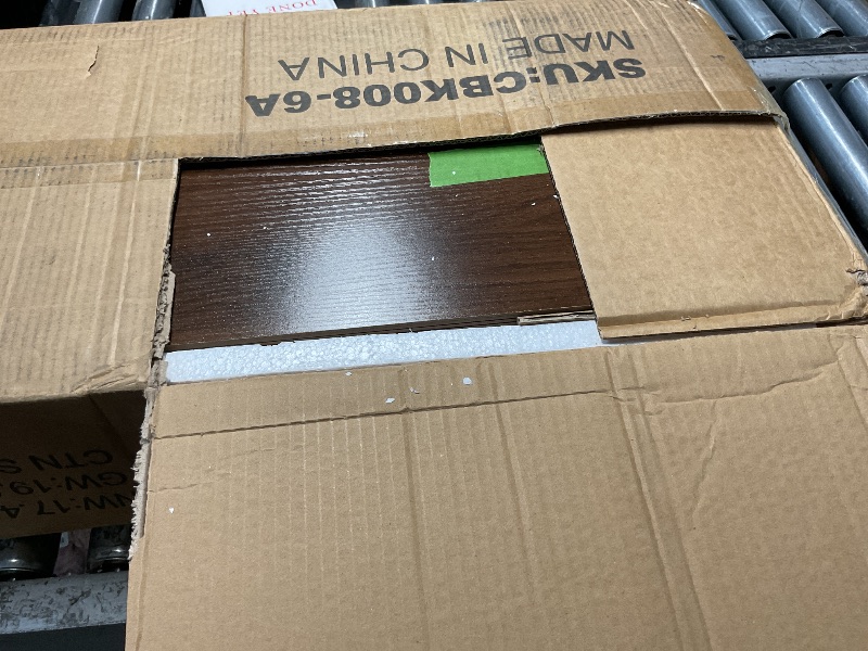 Photo 1 of ***FACTORY SEALED - OPENED FOR INSPECTION***  TVU 5-Tier Wooden Bookshelf, 31.5" W x 65" H ×9.9" D Bookshelf with Storage, Floor Standing Modern Style Display Bookcase for Living Room, Office, Study Room, Entryway, Brown