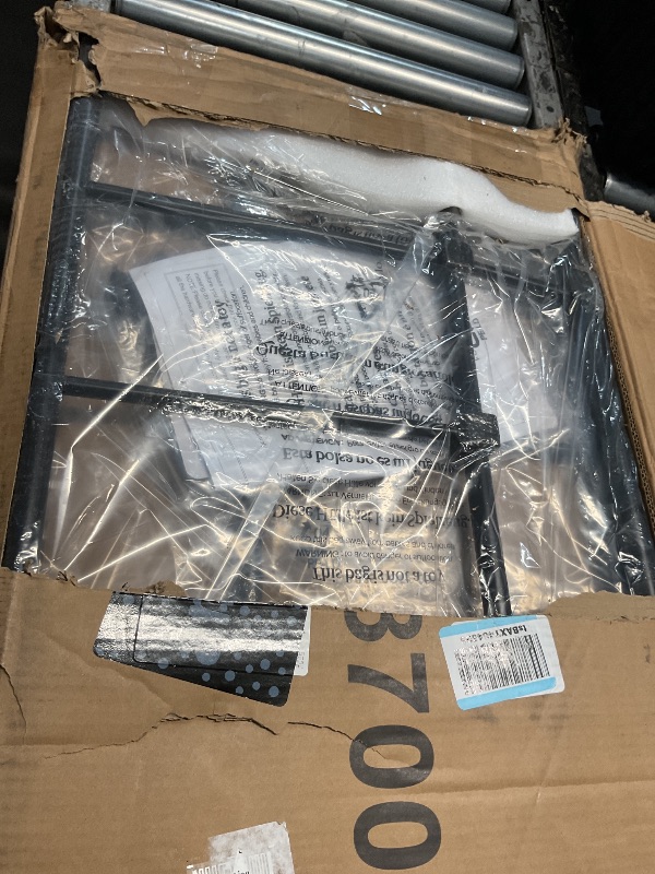 Photo 1 of ***SOLD FOR PARTS***Feonase Full Size Metal Platform Bed Frame with Victorian Classic Iron-Art Headboard & Footboard, Heavy Duty Slats, 12" Under Bed Storage, No Box Spring Needed, Easy Assembly, Noise-Free, Black