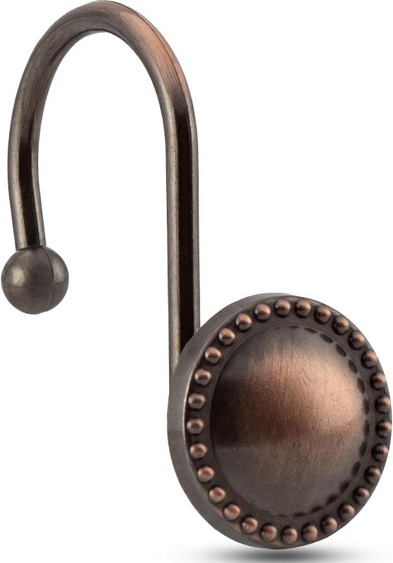 Photo 1 of ***STOCK PHOTO FOR REFERENCE ONLY*** 12-Pack Metal Shower Curtain Hooks