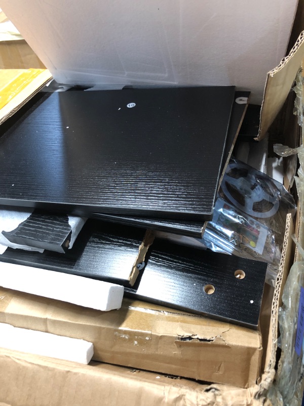 Photo 1 of ***DAMAGED - SEE NOTES/PICTURES***YITAHOME TV Stand for 75/80 Inch TV, Black Entertainment Center 70 Inches Wide, Media Furniture TV Table with with Power Outlet, TV Consoles for Living Room, Curved Desktop