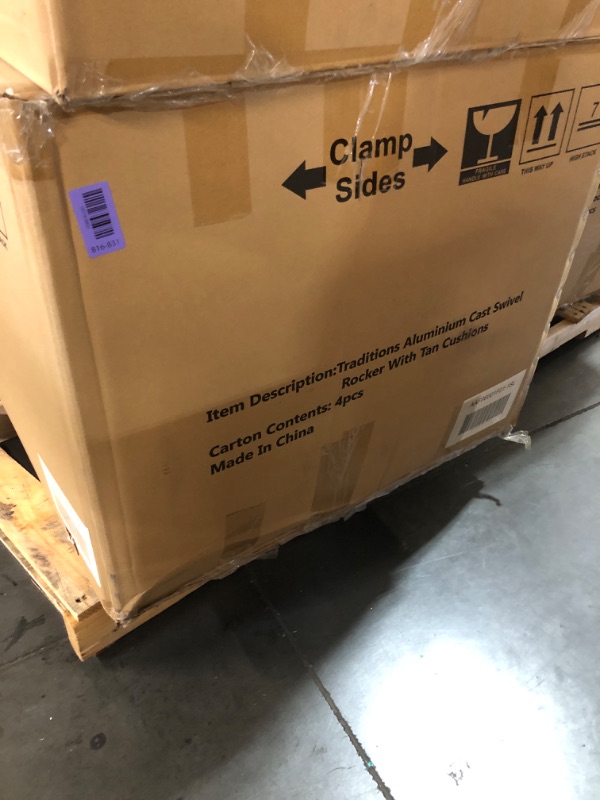 Photo 1 of ***FACTORY SEALED ***TRUCK/TRAILER PICKUP ONLY*** MONDAWE 4pcs Cast Aluminum Patio Swivel Chairs Weather Resistant Outdoor Dining Chairs High Backrest Removable Cushion 360 Swivel Rockers for Backyard Garden