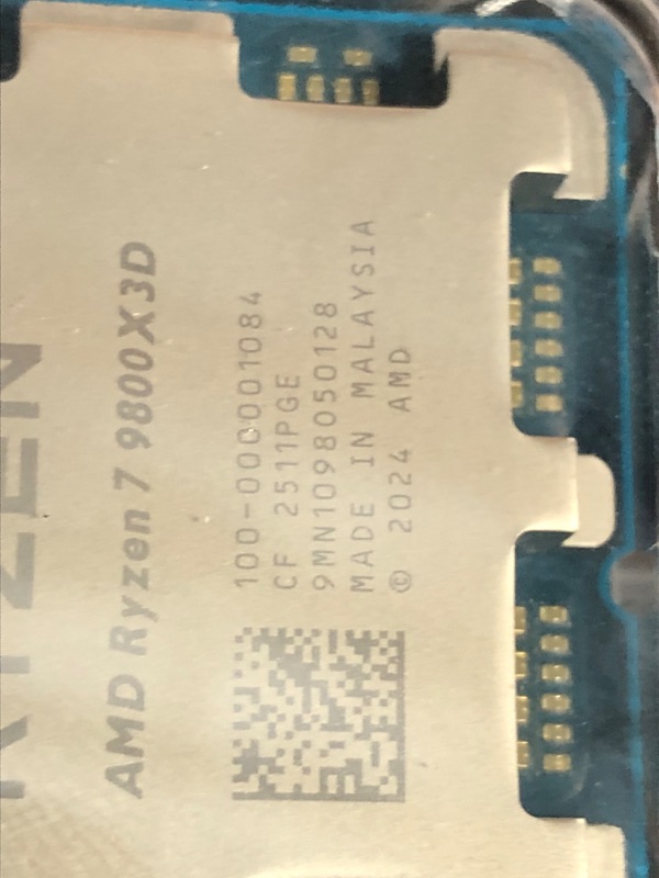 Photo 1 of *** parts only / unable to test ***
AMD RYZEN 7 9800X3D 8-Core, 16-Thread Desktop Processor
