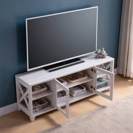 Photo 1 of ***DAMAGED - SEE NOTES/PICTURES***  White Oak Storage TV Stand