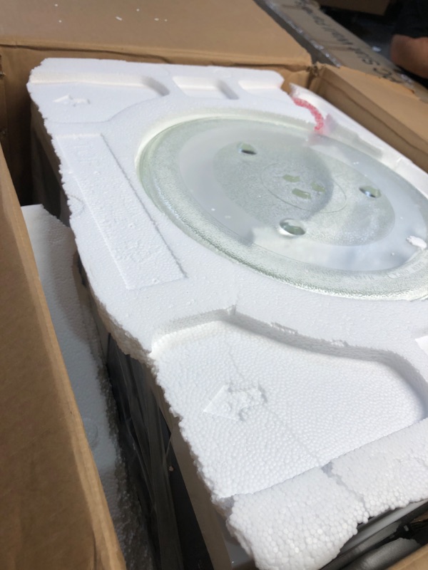Photo 1 of ***DAMAGED - SEE NOTES/PICTURES***SHARP Countertop Microwave Oven with Removable 12.4" Carousel Turntable, 1000 Watt, 1.1 Cubic Feet, White