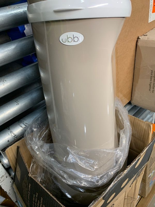 Photo 1 of **DENTED** Ubbi Stainless Steel Diaper Pail - Taupe